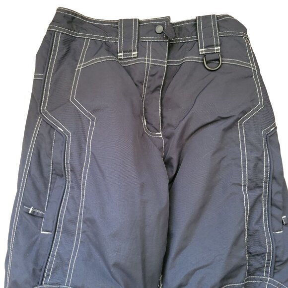 L.L. Bean Kids' Snow Pants Size 12 Waterproof Nylon Insulated Navy Blue JJ3579 - Picture 3 of 9